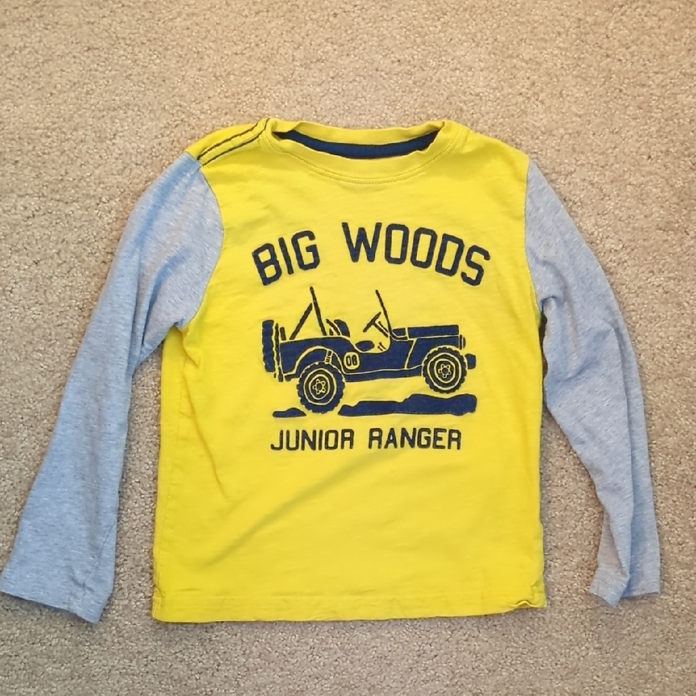 Crazy 8 Big Woods Junior Ranger Yellow and Gray Long Sleeve Tee